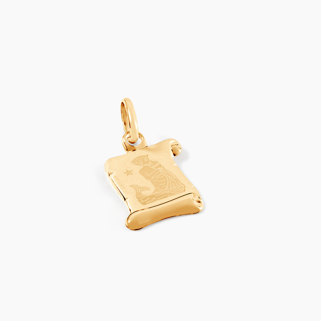 Pendentif Lamie Zodiaque Parchemin Or Jaune - Bijoux personnalis&eacute;s Famille | Marc Orian