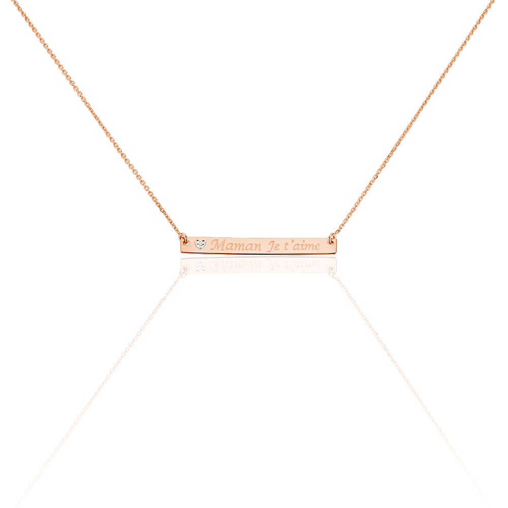 Collier rectangle diamant clearance