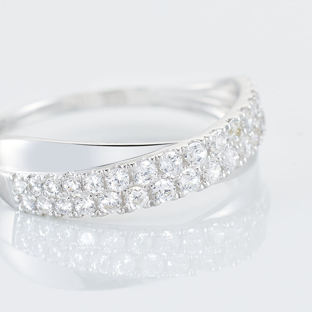 Bague Aglae Or Blanc Oxyde De Zirconium - Bagues avec pierre Femme | Marc Orian