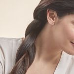 Boucles D'oreilles Puces Evaelle Papillon Or Jaune Oxyde De Zirconium - Puces Femme | Marc Orian