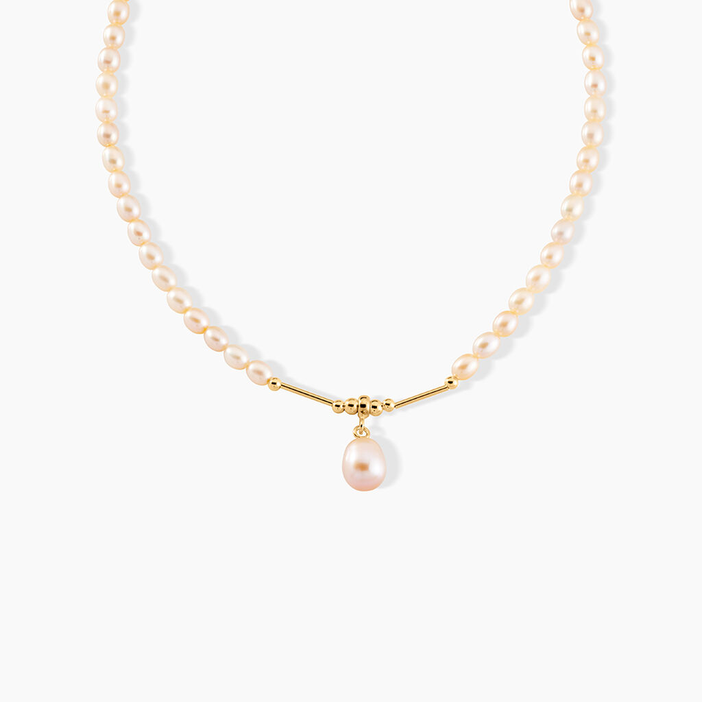 Collier Stella-Rose Or Jaune Perle De Culture - Colliers avec pierres Femme | Marc Orian