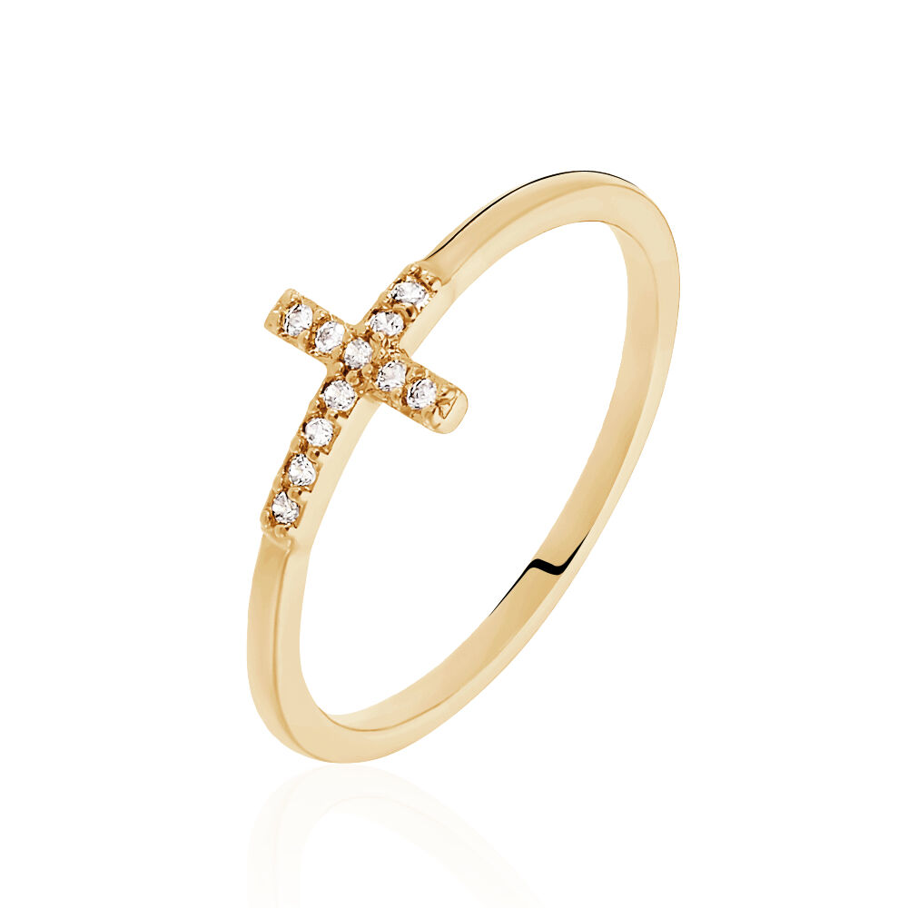 Bague Fatos Plaqué Or Jaune Oxyde De Zirconium - Bagues avec pierre Femme | Marc Orian