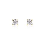 Boucles D'oreilles Puces Aphrodite Or Jaune Diamant - Puces Famille | Marc Orian