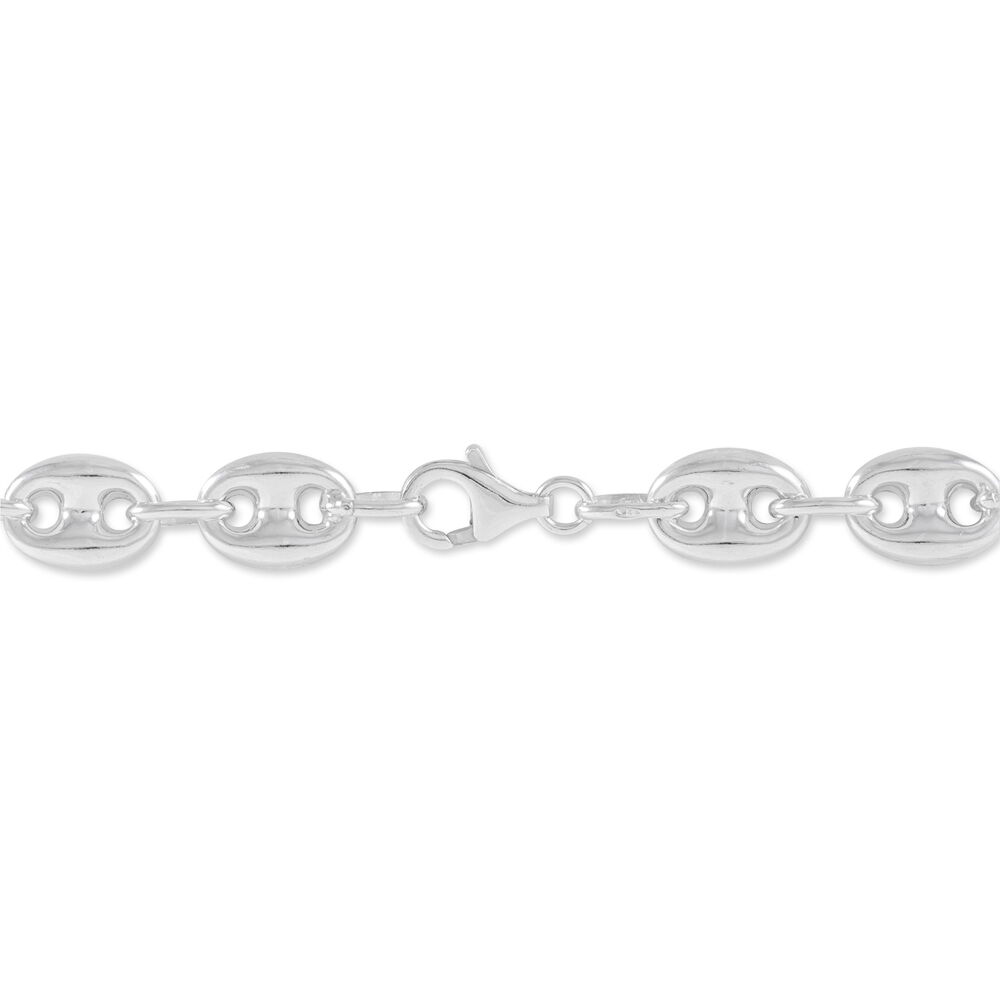 Bracelet Carrus Maille Grain De Cafe Argent Blanc - Bracelets mailles Homme | Marc Orian