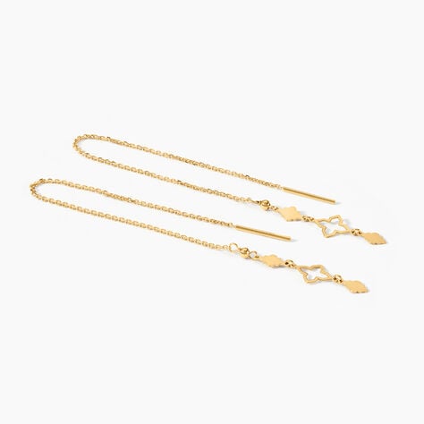 Boucles D'Oreilles Pendantes Khalilah Or Jaune - Pendantes Femme | Marc Orian