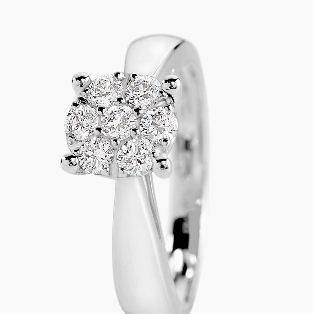 Bague Solitaire Charlene Or Blanc Diamant Synthetique - Parures de mariage Femme | Marc Orian