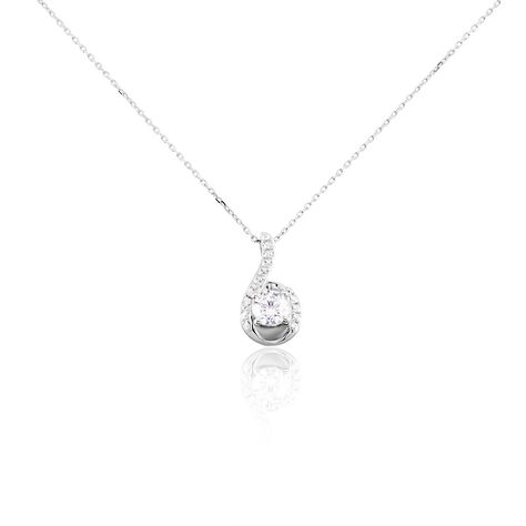 Collier Gwennoal Or Blanc Oxyde - Colliers avec pierres Femme | Marc Orian