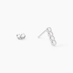 Boucles D'Oreilles Puces Evdokia Argent Blanc Oxyde De Zirconium - Puces Femme | Marc Orian