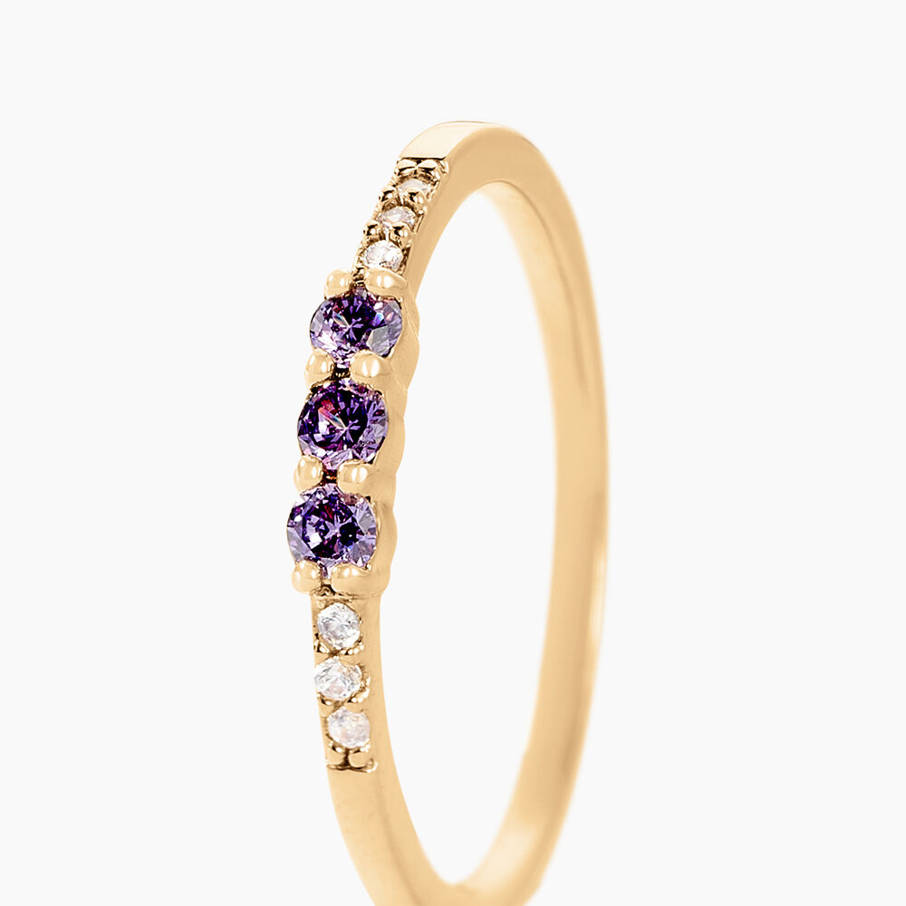 Bague Isaline Plaque Or Jaune Oxyde De Zirconium - Bagues fiançailles Femme | Marc Orian