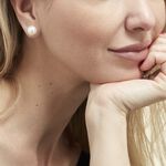 Boucles D'oreilles Puces Ursulina Or Jaune Perle De Culture - Puces Femme | Marc Orian