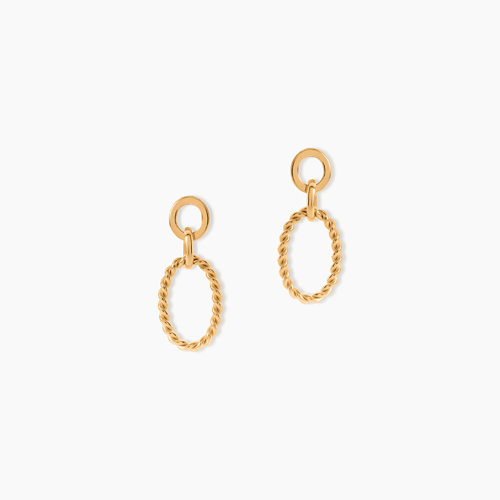 Boucles D'Oreilles Pendantes Estefania Plaqu&eacute; Or Jaune - Pendantes Femme | Marc Orian