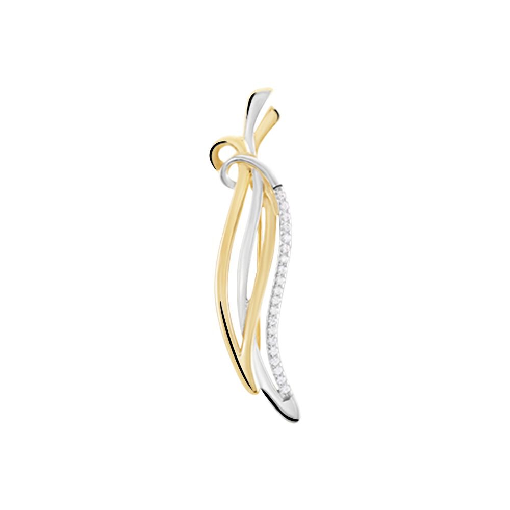 Broche Annaline Plaqu&eacute; Or Jaune Oxyde De Zirconium - Broches Femme | Marc Orian