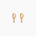 Cr&eacute;oles Lorianne Plaqu&eacute; Or Jaune Oxyde De Zirconium - Boucles d'oreilles pampille Femme | Marc Orian