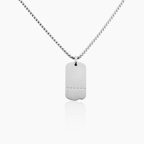 Collier Italo Acier Blanc - Colliers Homme | Marc Orian