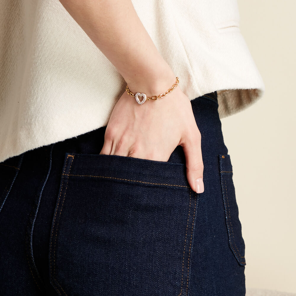 Bracelet Sydnee Acier Jaune Cristal - Bracelets chaînes Femme | Marc Orian