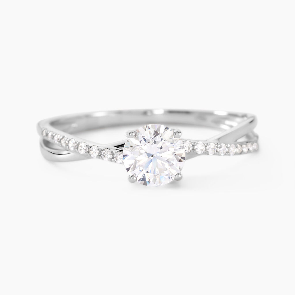 Bague Dana Or Blanc Oxyde De Zirconium - Bagues Solitaire Femme | Marc Orian