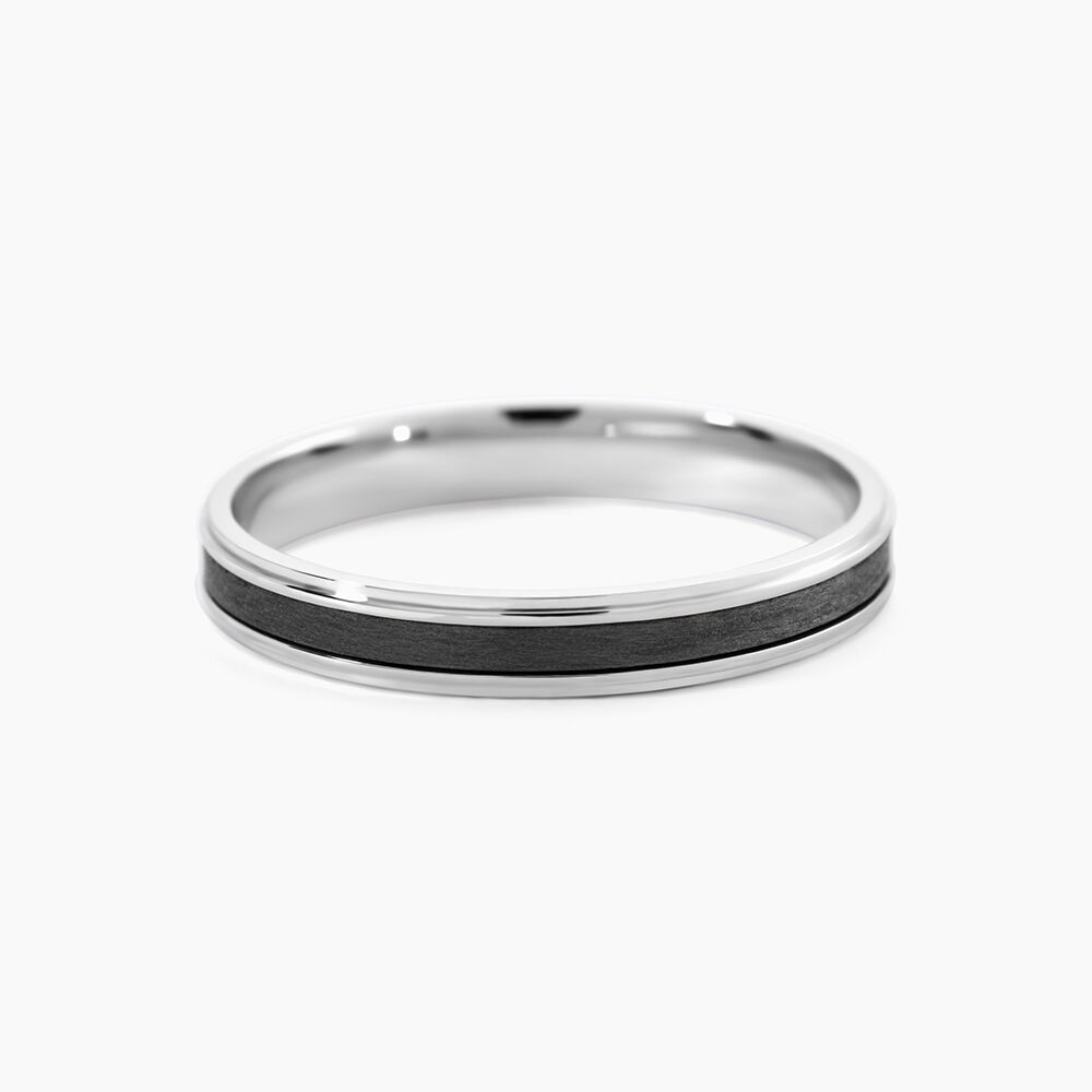 Alliance Collection Camille Ruban Plat Or Blanc - Alliances duo Femme | Marc Orian