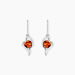 Boucles D'oreilles Pendantes Hilarionne Argent Blanc Ambre - Pendantes Femme | Marc Orian