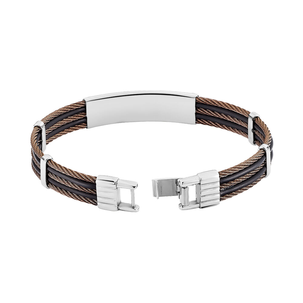 Bracelet Sawssan Or Acier Bicolore - Bracelets cha&icirc;nes Homme | Marc Orian