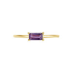 Bague Nottingham Or Jaune Am&eacute;thyste - Bagues pierres fines Femme | Marc Orian