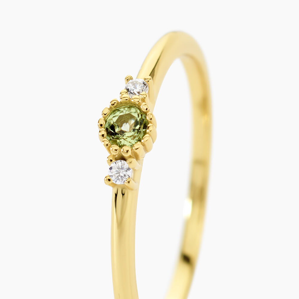 Bague Poem Argent Jaune P&eacute;ridot Oxyde De Zirconium - Bijoux fantaisie Femme | Marc Orian