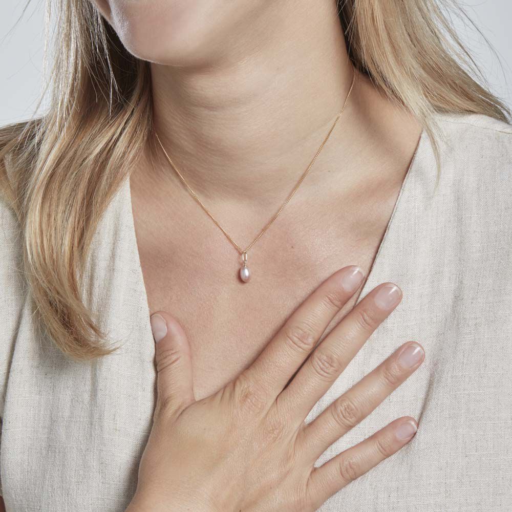 Pendentif Rose Or Rose Perle De Culture - Pendentifs Femme | Marc Orian