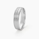 Alliance Cheryn Ruban Plat Argent Blanc - Alliances duo Famille | Marc Orian