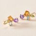 Boucles D'oreilles Puces Hortense Or Jaune Citrine Améthyste Topaze - Puces Femme | Marc Orian