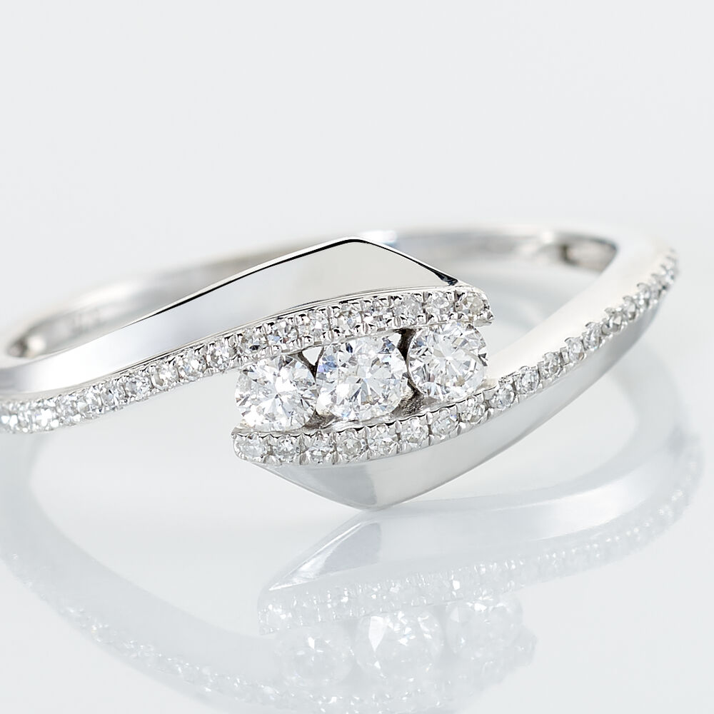 Bague Barbara Or Blanc Diamant - Bagues fiançailles Femme | Marc Orian