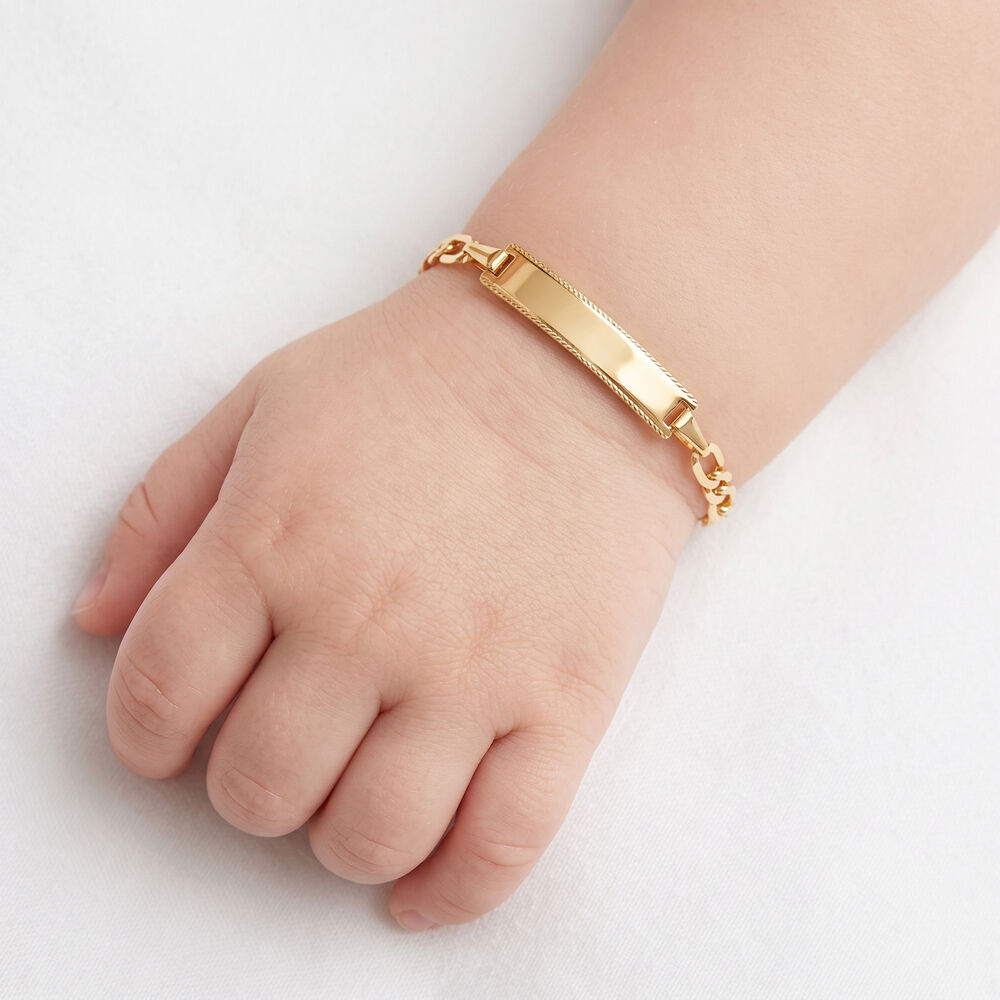 Bracelet Identit&eacute; Fanelia Maille Marine Or Jaune - Gourmettes Enfant | Marc Orian