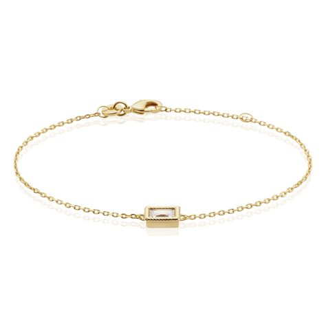 Bracelet Plaque Or Regan Oxyde De Zirconium - Bracelets chaînes Femme | Marc Orian