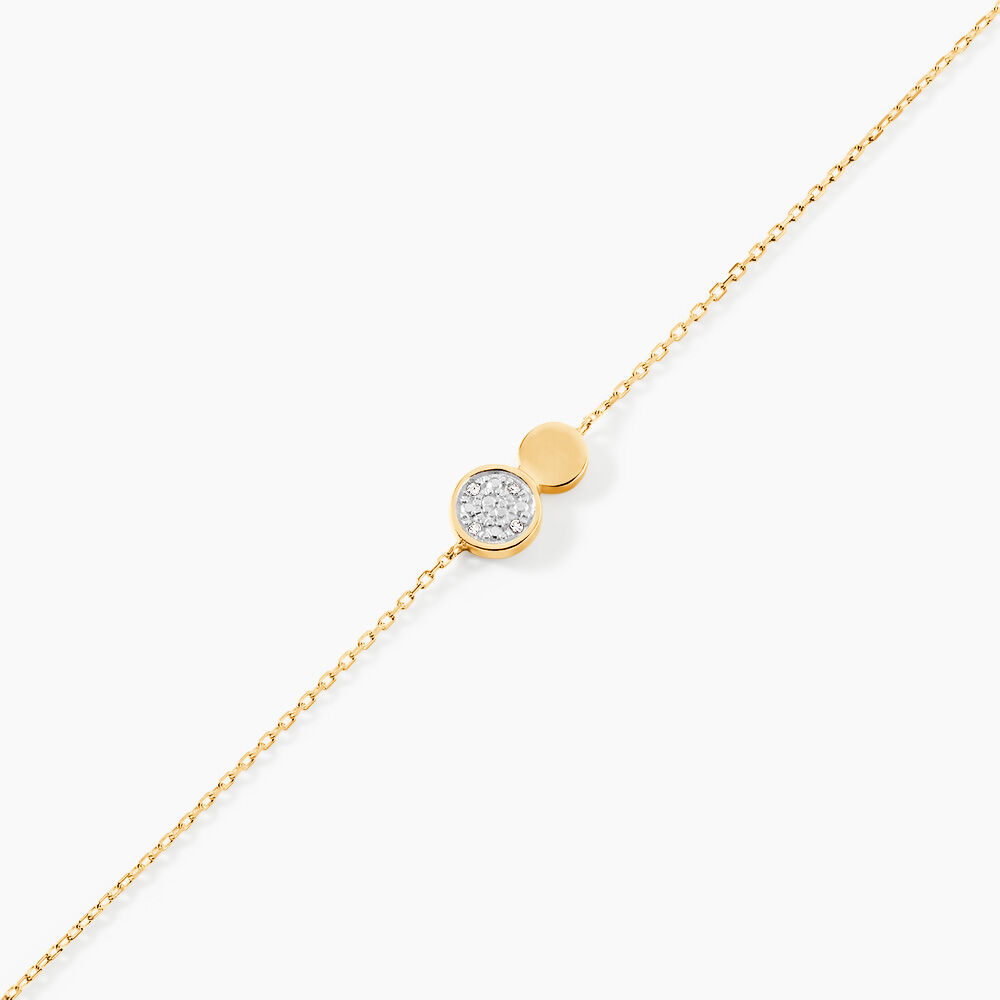 Bracelet Or Jaune Abijah Diamants - Bracelets Medailles Femme | Marc Orian