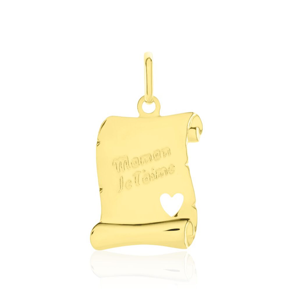 Pendentif Irenca Message Parchemin Or Jaune - Pendentifs Famille | Marc Orian