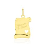 Pendentif Irenca Message Parchemin Or Jaune - Pendentifs Famille | Marc Orian
