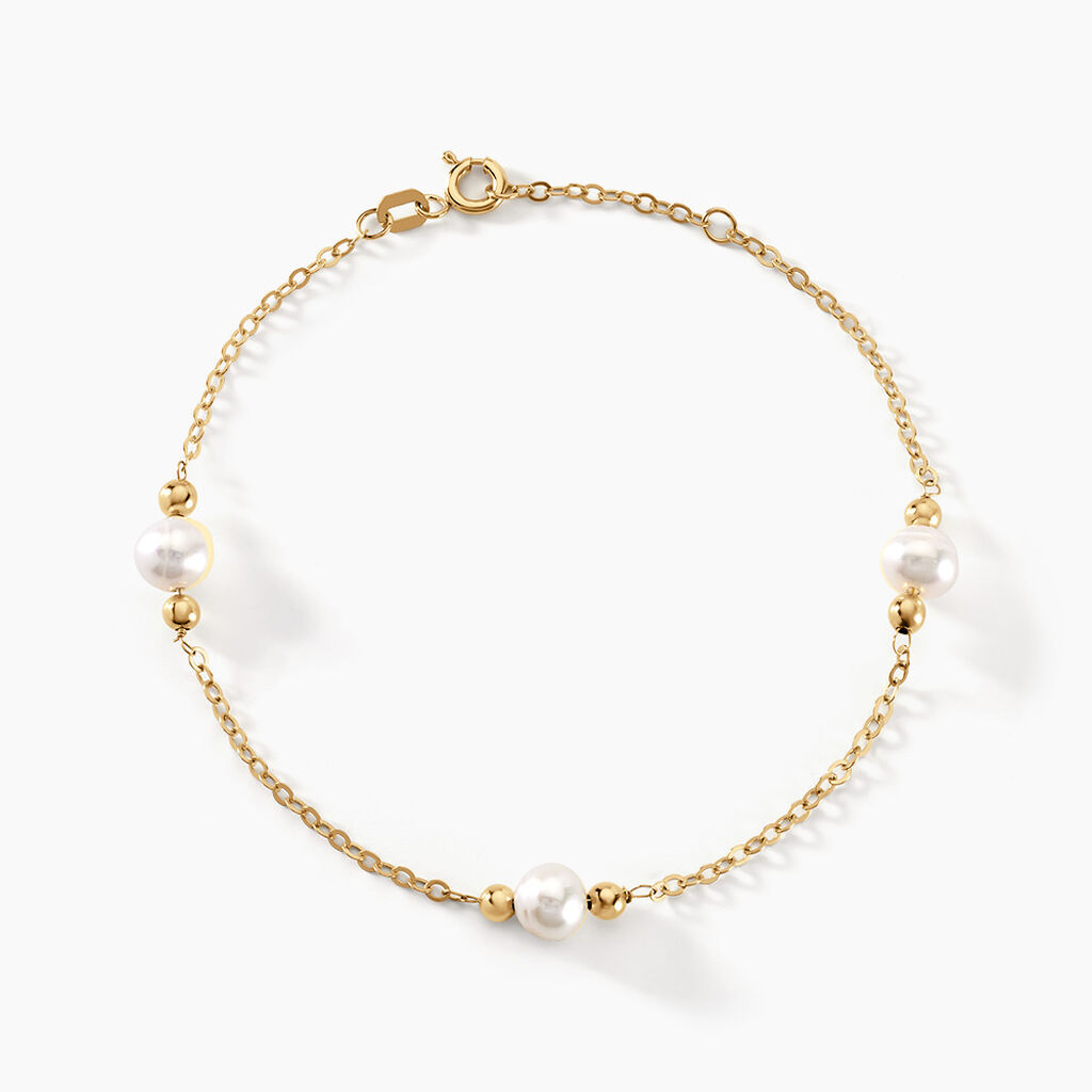 Bracelet Cannelle Or Jaune Perle De Culture - Bracelets chaînes Femme | Marc Orian