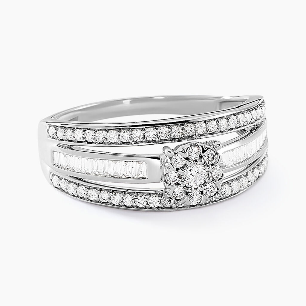 Bague Humphrey Or Blanc Diamant - Bagues pierres pr&eacute;cieuses Femme | Marc Orian