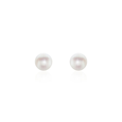 Boucles D'oreilles Puces Kesya Nacres Bouton Or Jaune Perle De Culture - Boucles d'oreilles mariage Femme | Marc Orian