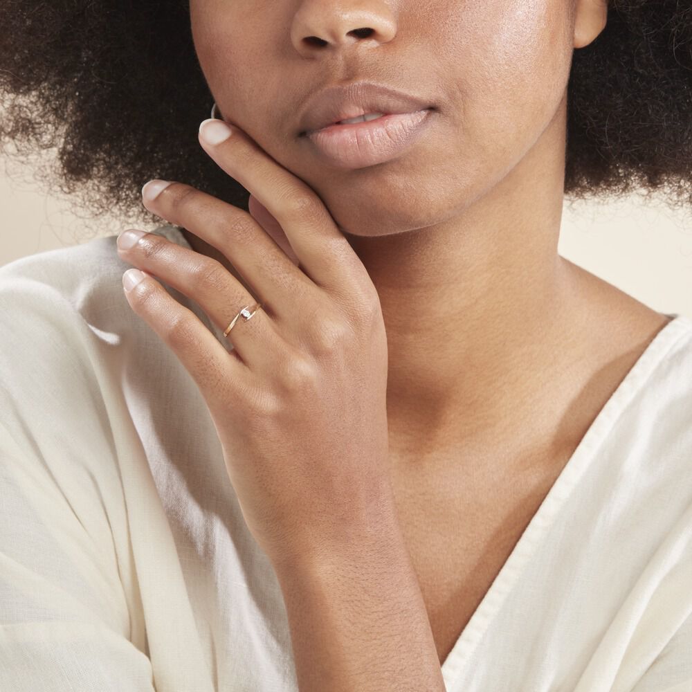 Bague Nolah Or Jaune Diamant - Parures de mariage Femme | Marc Orian