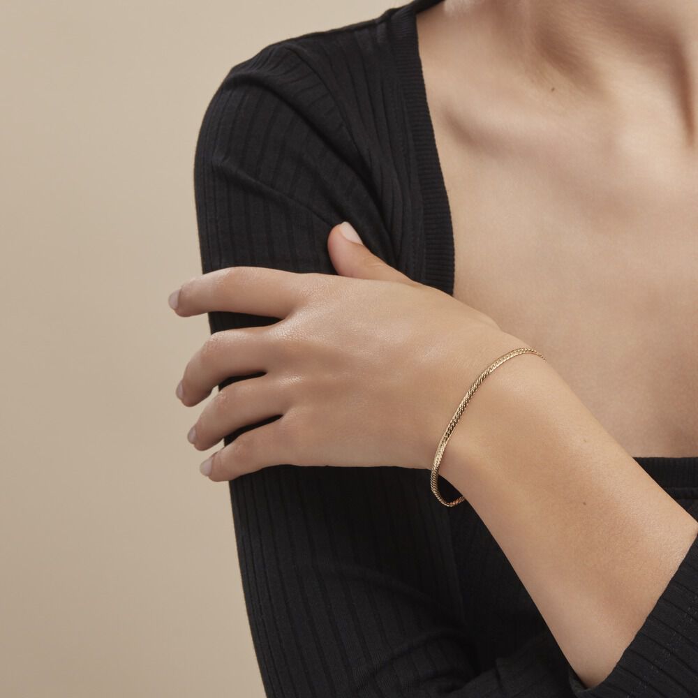 Bracelet Izel Maille Anglaise Or Jaune - Bracelets mailles Femme | Marc Orian