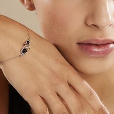Bracelet Alexa Argent Blanc Ambre - Bracelets chaînes Femme | Marc Orian