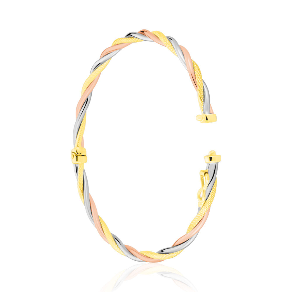 Bracelet Jonc Temani Or Tricolore - Bracelets joncs Femme | Marc Orian