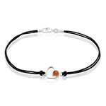 Bracelet Argent Blanc Mialy Ambre - Bracelets cordons Femme | Marc Orian