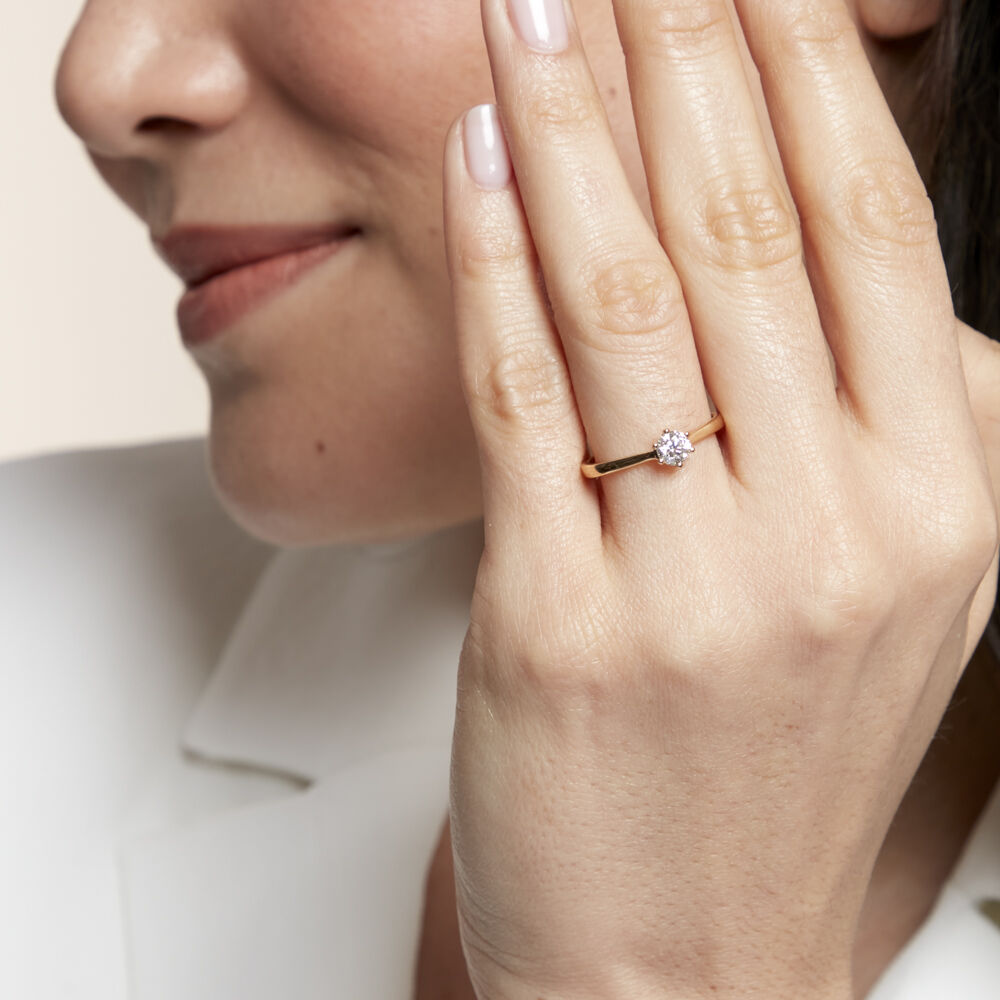 Bague Solitaire Athena Or Jaune Diamant - Solitaires Femme | Marc Orian