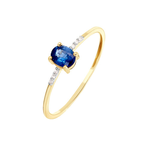 Bague Jehane Or Jaune Saphir Et Diamant - Bagues Solitaire Femme | Marc Orian