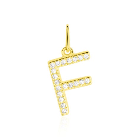 Pendentif Lettre F Or Jaune Oxyde - Pendentifs Famille | Marc Orian