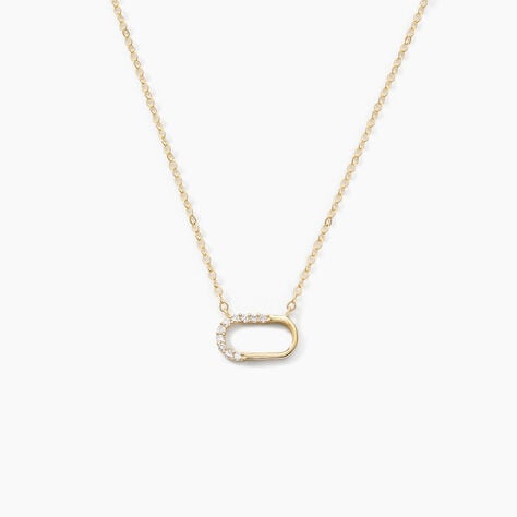 Collier Minimalist Chic Or Jaune Oxyde De Zirconium - Colliers avec pierres Femme | Marc Orian