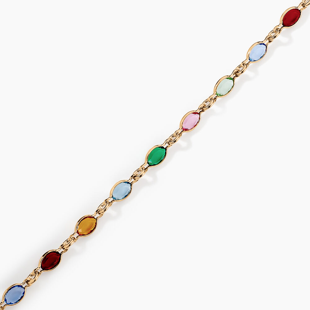 Bracelet Ilvaae Plaqué Or Jaune Pierre De Synthese - Bracelets chaînes Femme | Marc Orian
