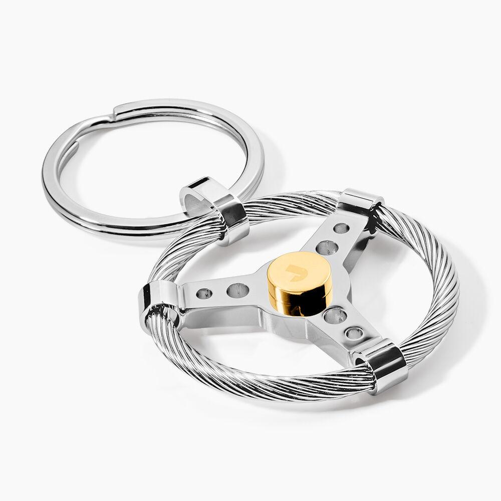 Porte Clefs Mariemeae Acier Bicolore - Bijoux fantaisie Homme | Marc Orian
