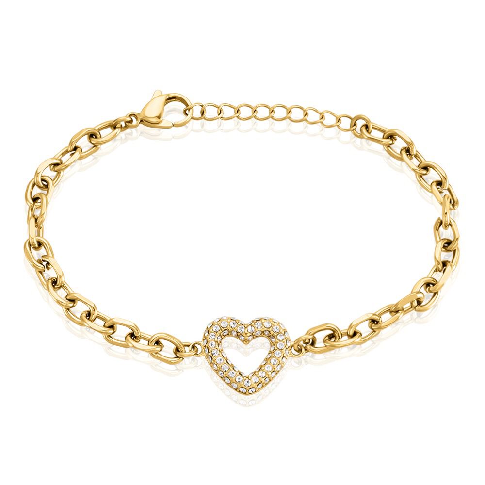 Bracelet Sydnee Acier Jaune Cristal - Bracelets chaînes Femme | Marc Orian