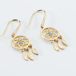 Boucles D'oreilles Pendantes Attrape Reves Plaque Or Pierre - Pendantes Femme | Marc Orian